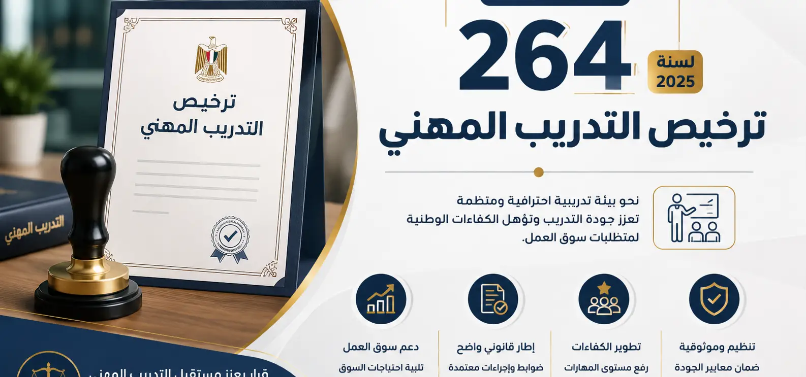 القرار 264 لسنة 2025 | ترخيص التدريب المهني في مصر